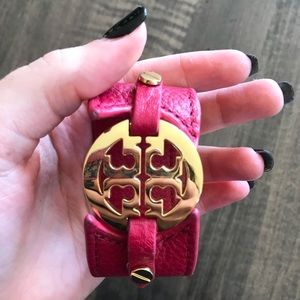 Tory Burch hot pink cuff bracelet